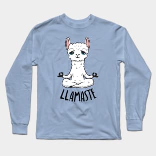 Llamaste - llama - namaste - yoga Long Sleeve T-Shirt